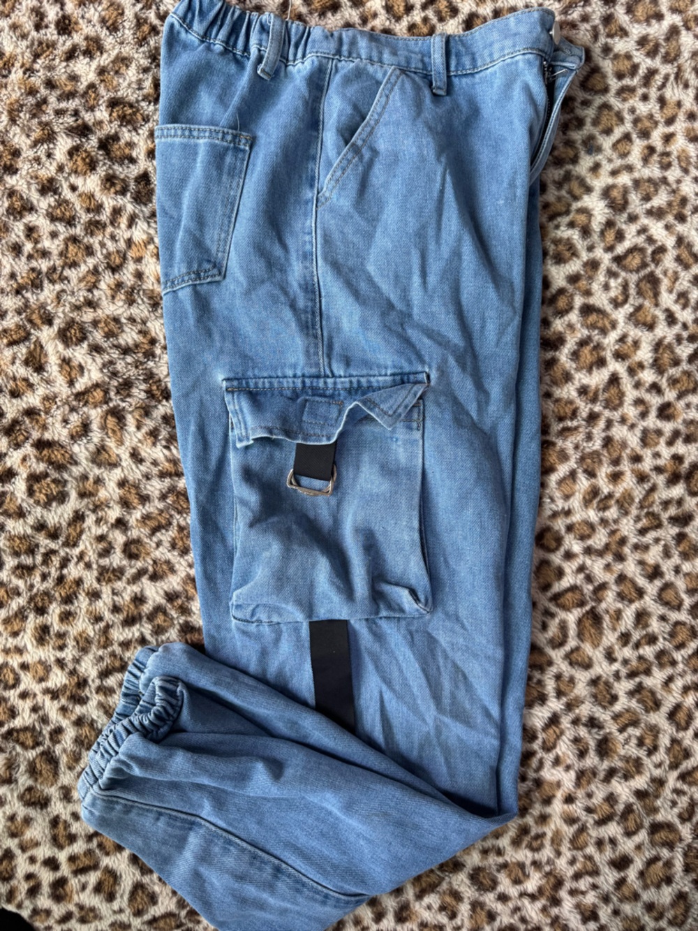SHEIN Light Blue Cargo Jeans for teen girls size 16Y - Picture 2 of 4
